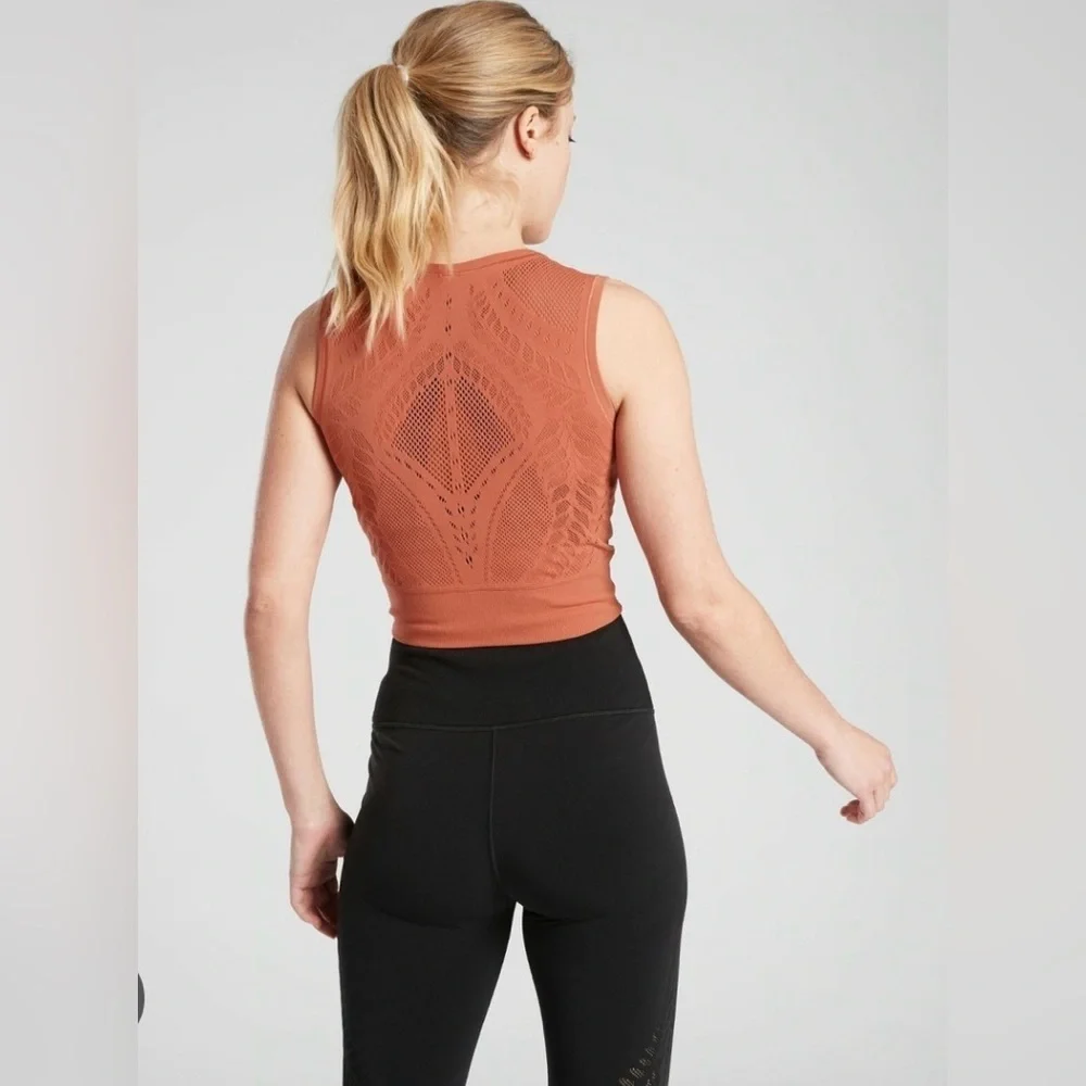 ATHLETA Women's Sleeveless Rust Top 🏃‍♀️🧡🍂🍁 - Picture 2 of 9